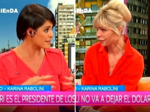 Tenso cruce entre Pamela David y Karina Rabolini