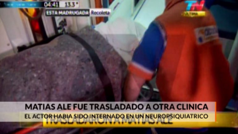 Matías Alé trasladado al sanatorio Otamendi