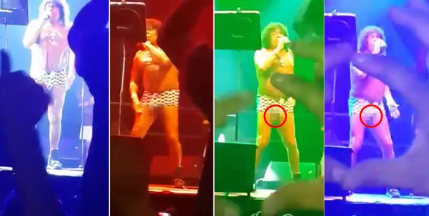El descuido de la Mona Jiménez en un show 