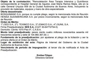 Otra vez SES SA: facturará más de $ 100 millones para remodelar un hospital
