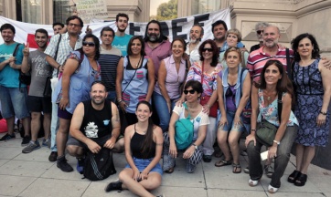 Marcha de UTE-CTERA contra la Universidad Docente