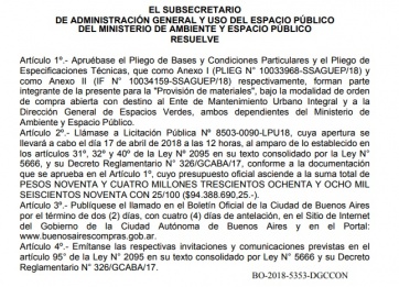 El gobierno porteño gastará $94 millones en provisión de materiales