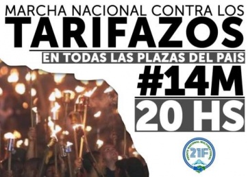 14M: los vecinos de la Ciudad se suman a la marcha nacional contra los tarifazos