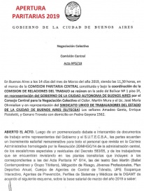 SUTECBA acordó un aumento del 19% para 2019