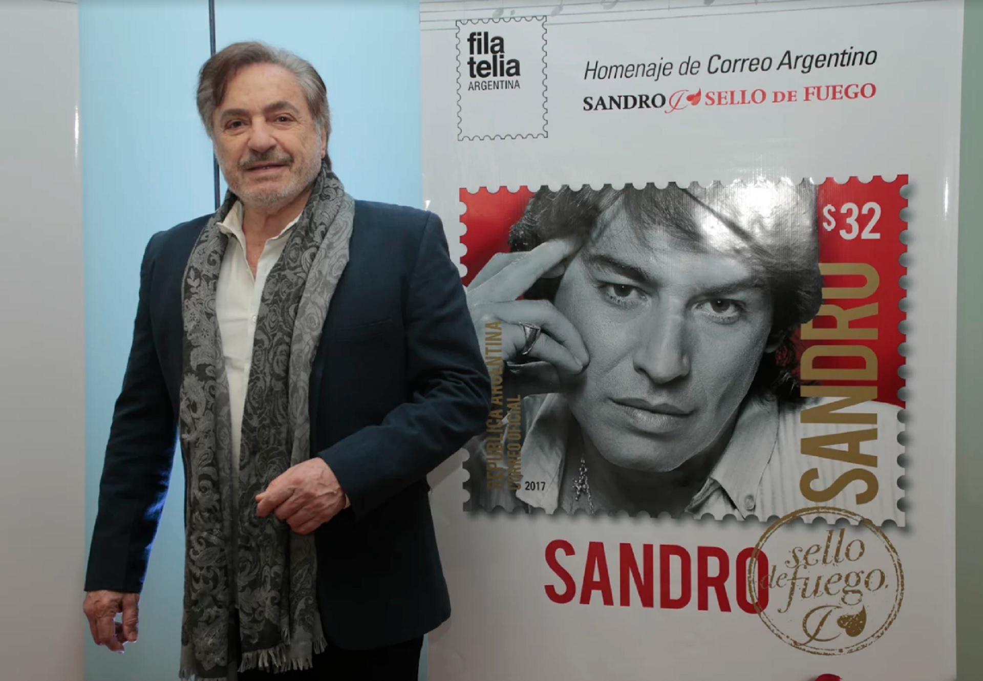 Correo Argentino lanzó sello postal de Sandro