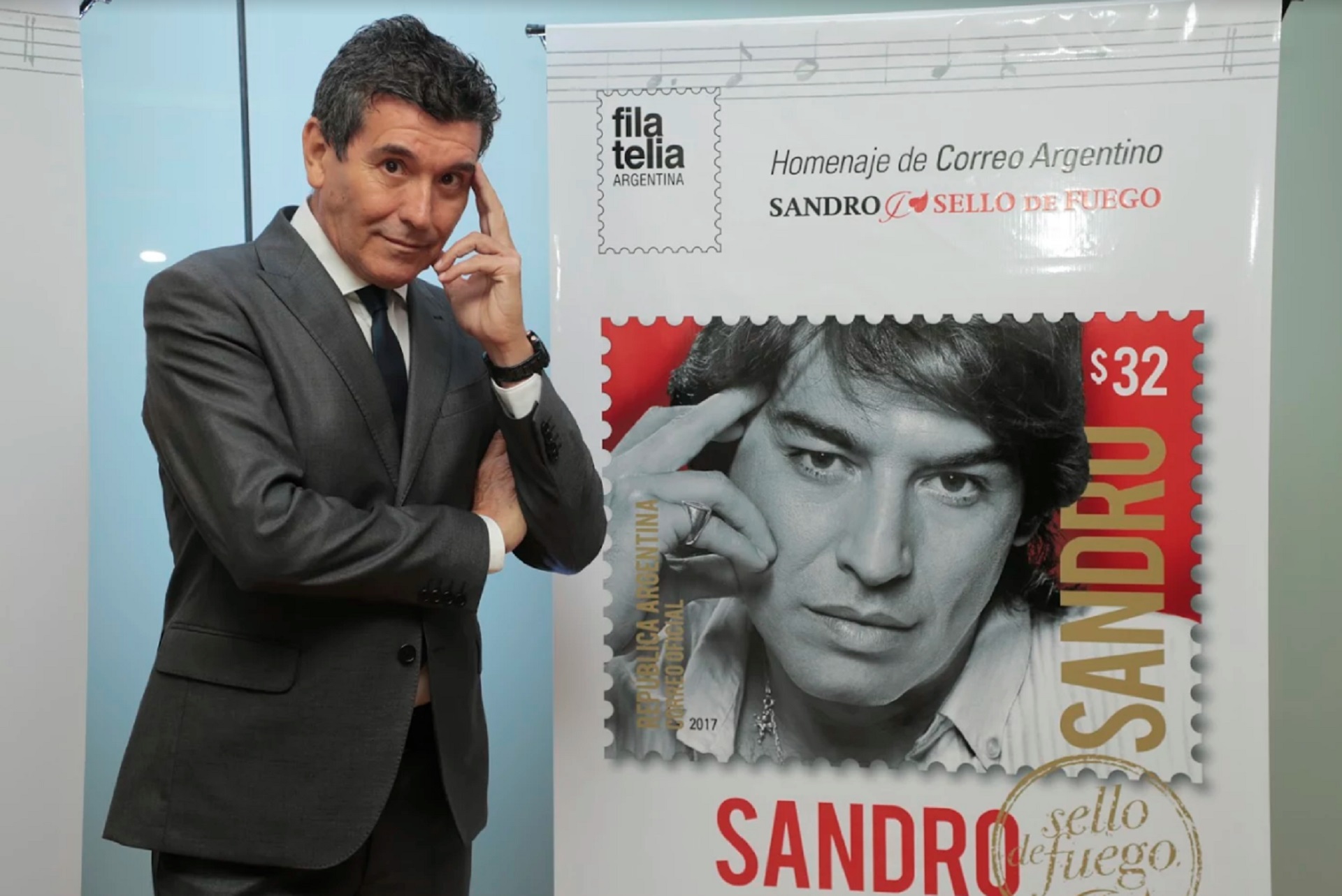 Correo Argentino lanzó sello postal de Sandro