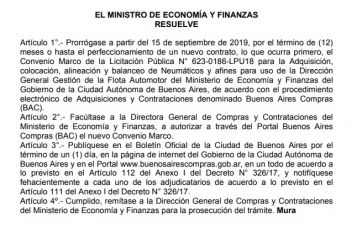 La alineación y balanceo de los autos de un ministerio le sale a los porteños más de $3,5 millones