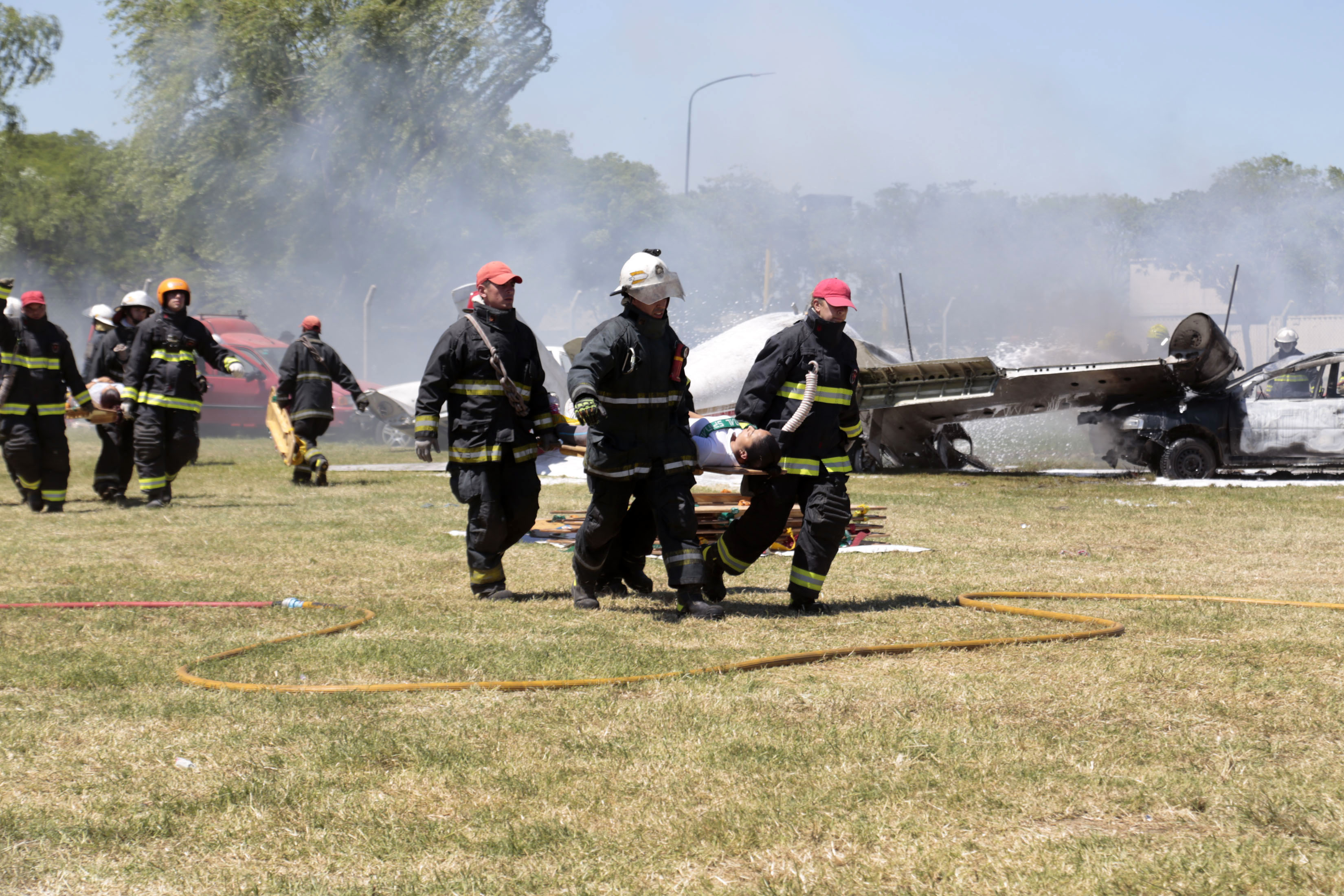 Larreta participó de un simulacro de accidente