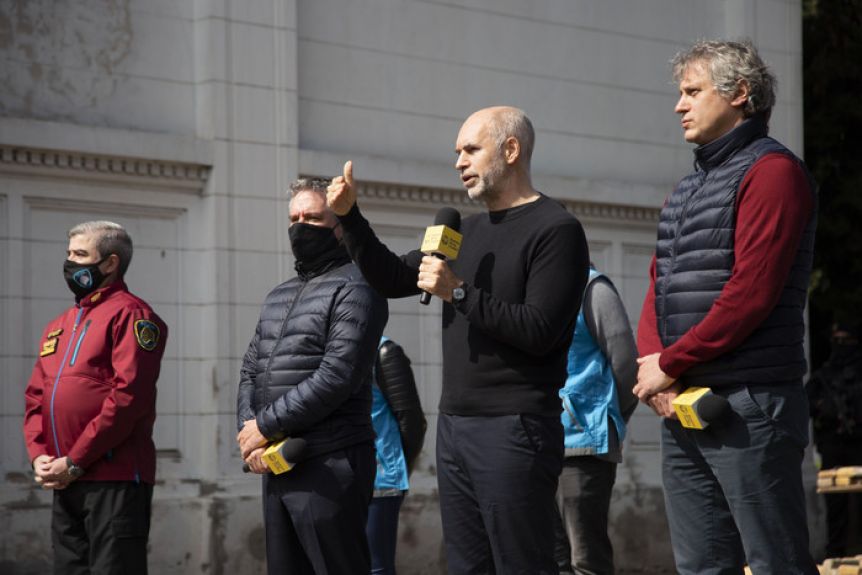 Larreta participó de la quema de cinco toneladas de marihuana