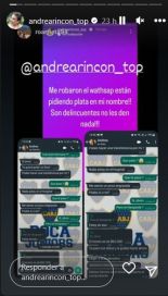 El desesperado pedido de Andrea Rincón tras ser hackeada