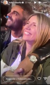 Laurita Fernández y su nuevo novio disfrutaron del recital de Coldplay