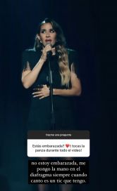 Una seguidora la descubrió y Jimena Barón tuvo que explicar por qué se toca la panza cuando canta