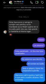 Lionel Messi sorprendió al comprarle una parrilla a un emprendimiento argentino por Instagram