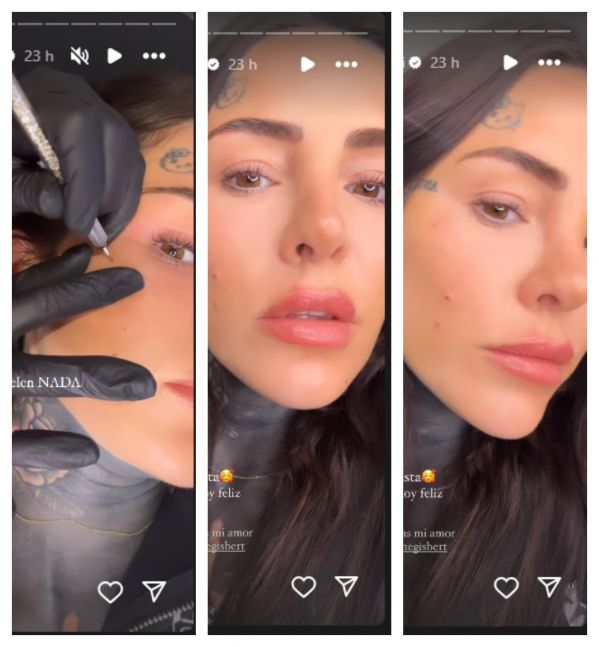 Cande Tinelli se hizo unos particulares tatuajes en la cara
