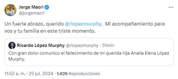 Falleció Analía, la hija de Ricardo López Murphy