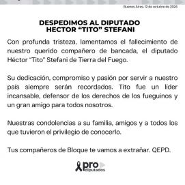 Murió el diputado PRO Héctor “Tito” Stefani a los 64 años