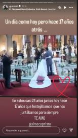 Ximena Capristo y Gustavo Conti celebraron su aniversario de casados con un divertido video