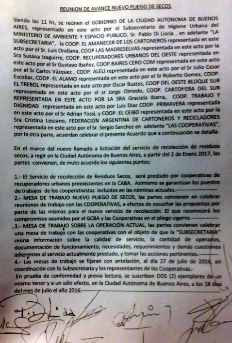 Cartoneros frenaron la privatización