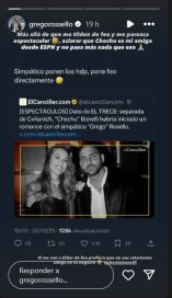 Grego Rossello habló del rumor de romance con Chechu Bonelli