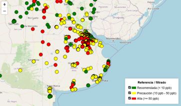 Del verde sereno al rojo peligro: un mapa del arsénico en la Argentina